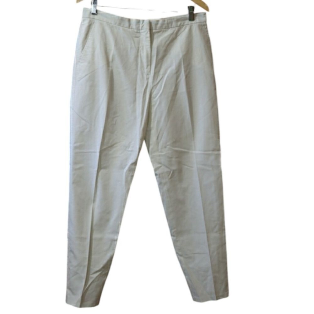 Max Mara Vintage Y2K White Straight Leg Business Casual Career Pants 14